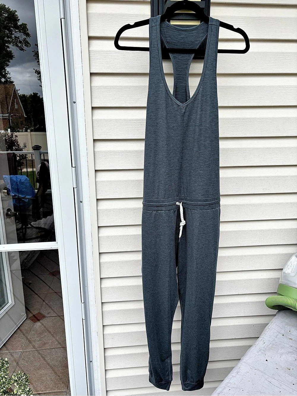 Vuori ladies gray racer back jumpsuit-M
